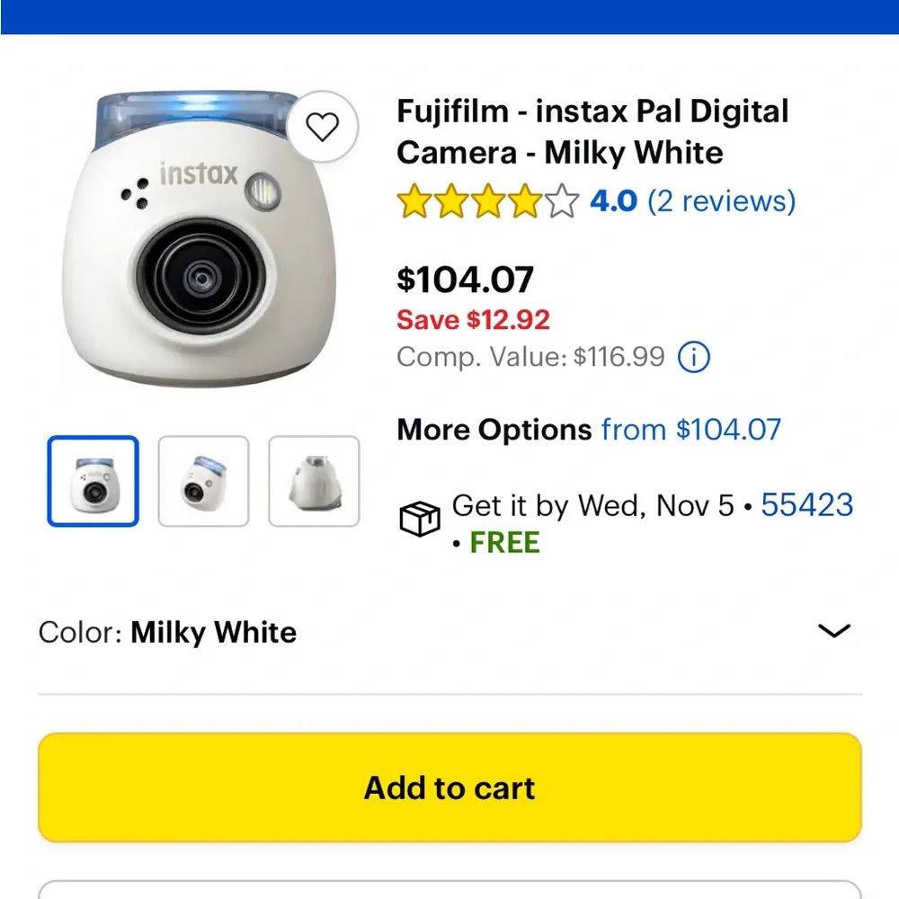 Instax PAL Digital Camera, Pink